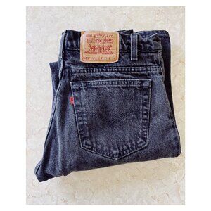VTG 90s Levis 505 Sz 32x33 Blackwash Denim Made in USA Blank R Tab Rare